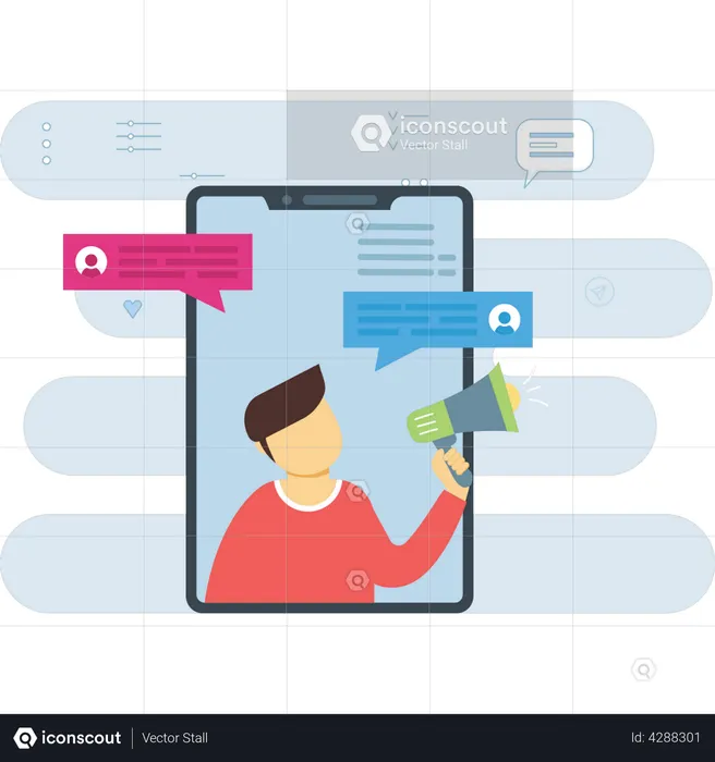 Chat-Marketing  Illustration