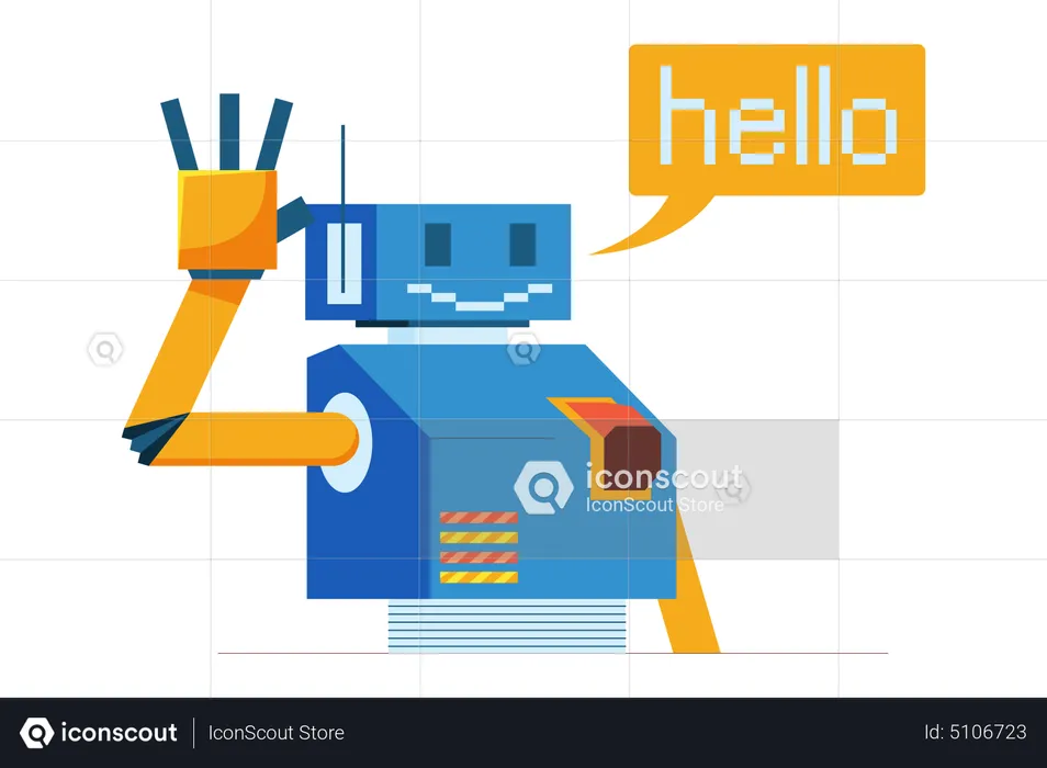 Chat de robots  Ilustración