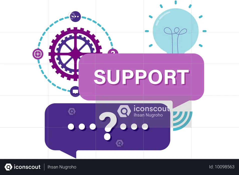 Chat support  Illustration