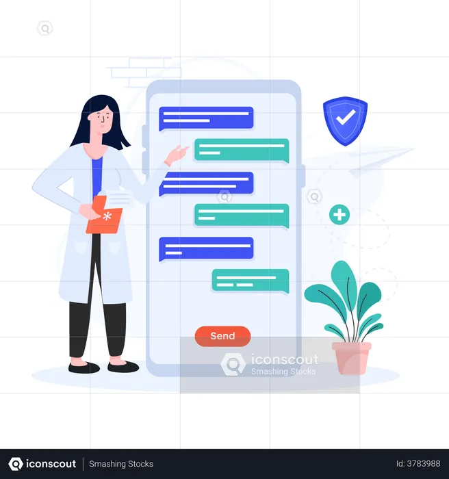 Chat With Doctor  Illustration
