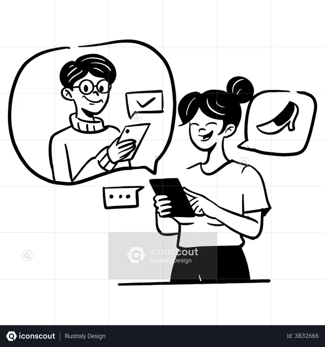 Chat with seller  Illustration