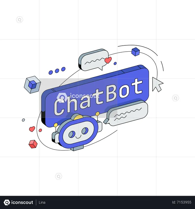 Chatbot butto  Illustration