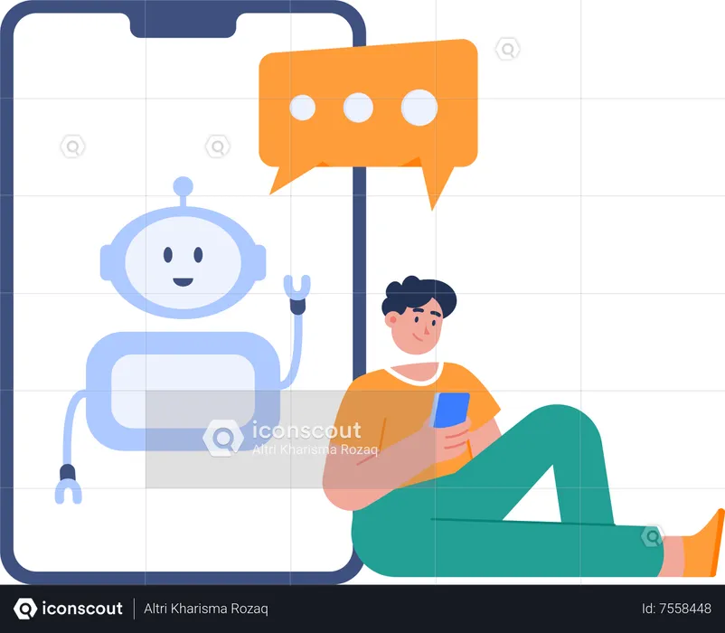 Messager chatbot  Illustration