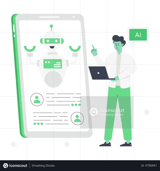 Chatbot support  Illustration