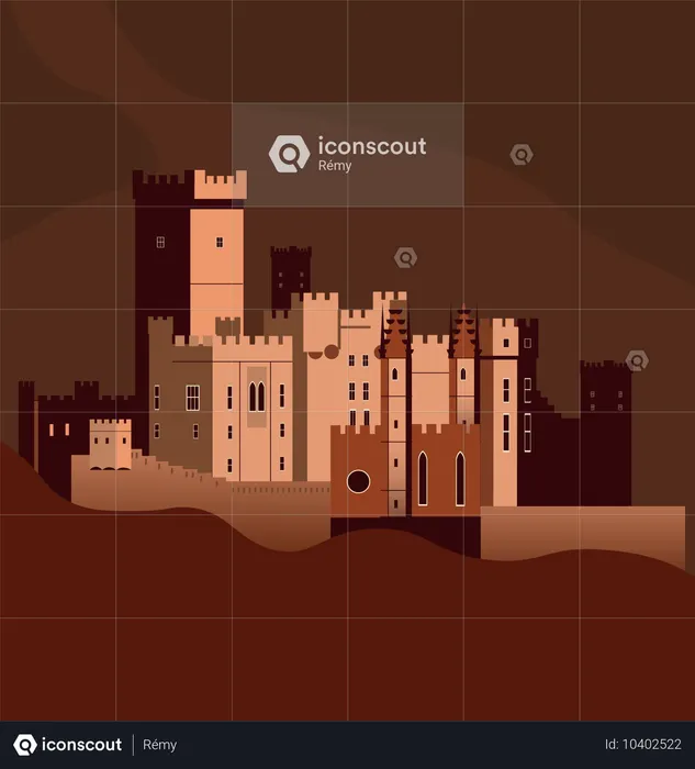Château médiéval européen  Illustration