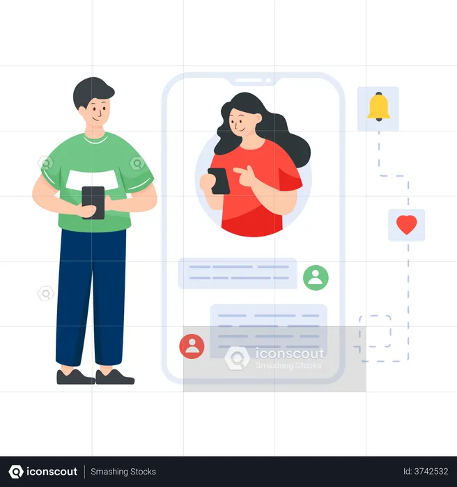Chatting App  Illustration