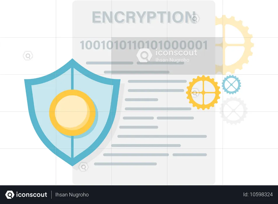 Chave de criptografia de dados  Ilustração