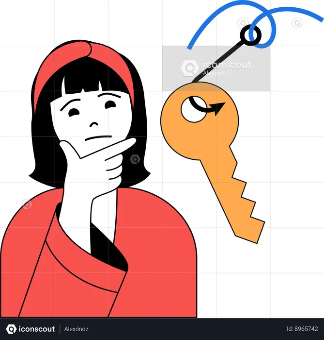Chave de criptografia de phishing  Ilustração