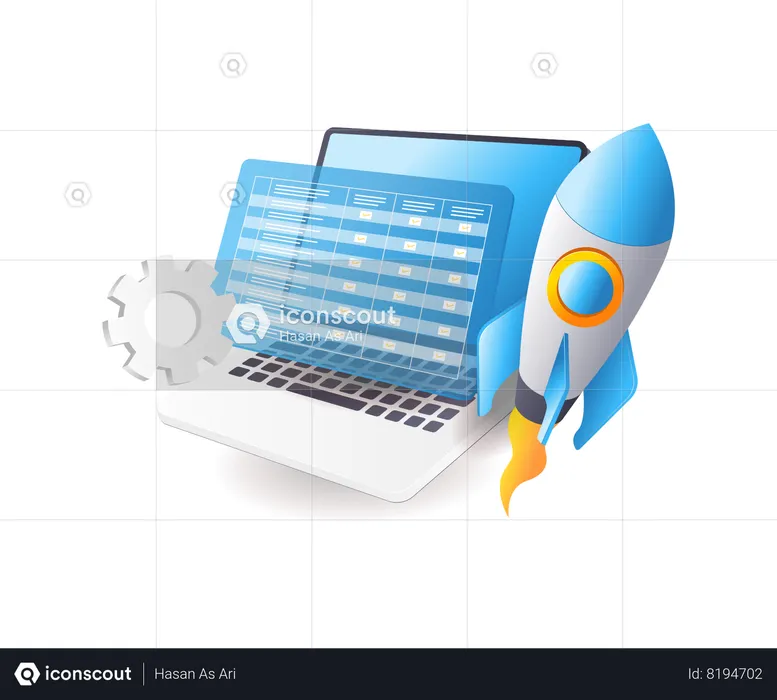 Check the rocket launch data analysis  Illustration