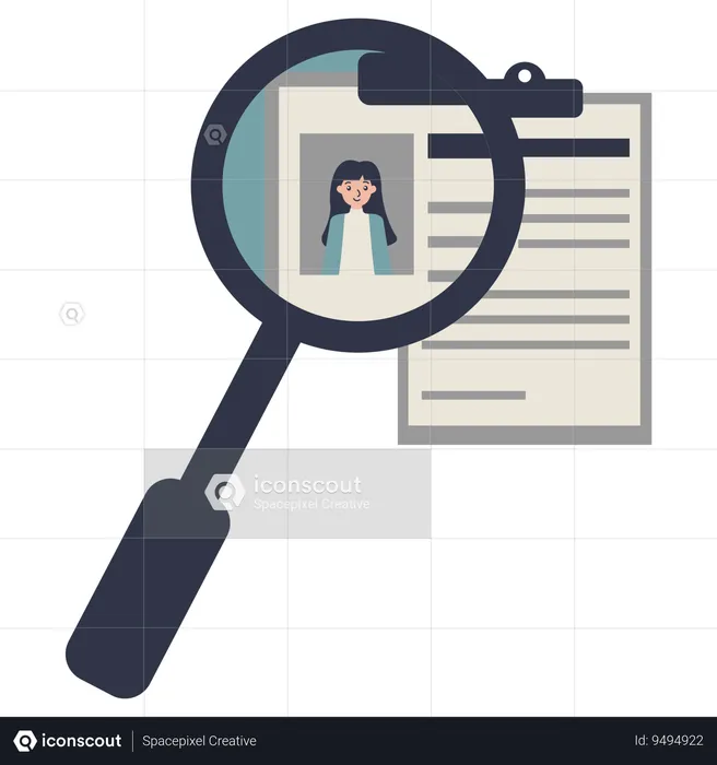 Checking data job seekers  Illustration