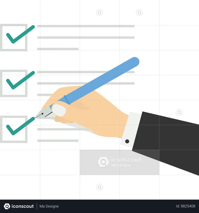 Checklist for completed tasks  Illustration