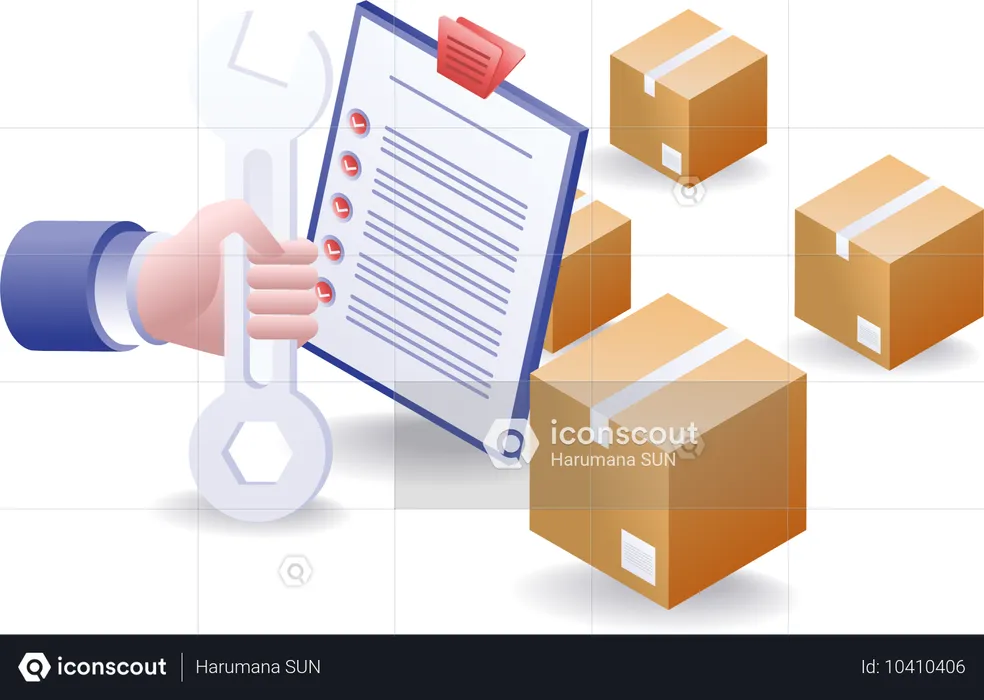 Checklist for goods delivery analysis  Illustration