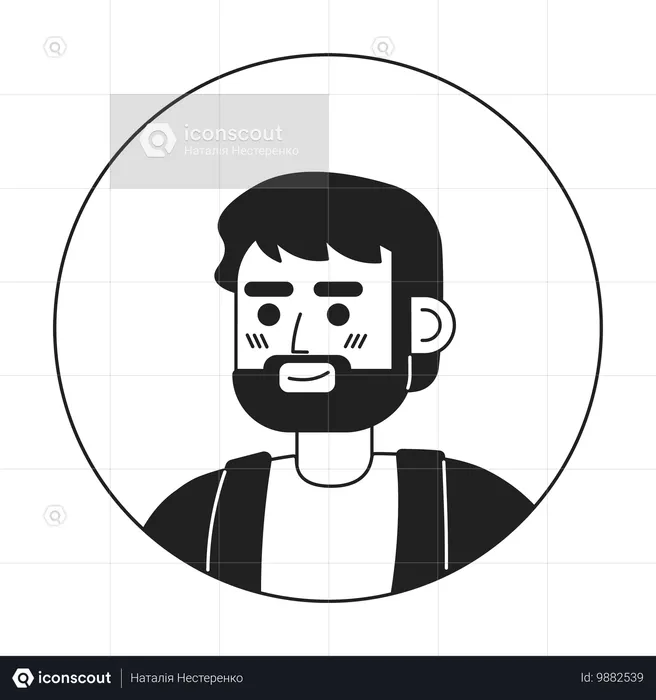 陽気な赤毛のヨーロッパ人男性  イラスト