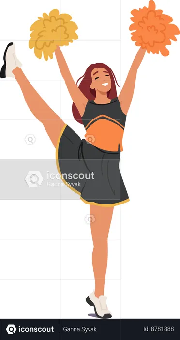 Cheerleader With Infectious Energy  Illustration