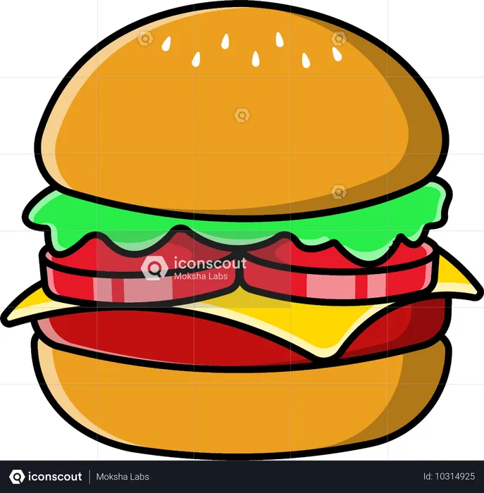 Cheese Burger  Illustration