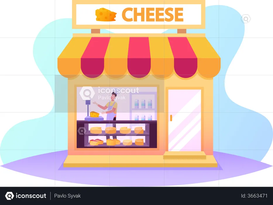 Cheese Shop  Illustration