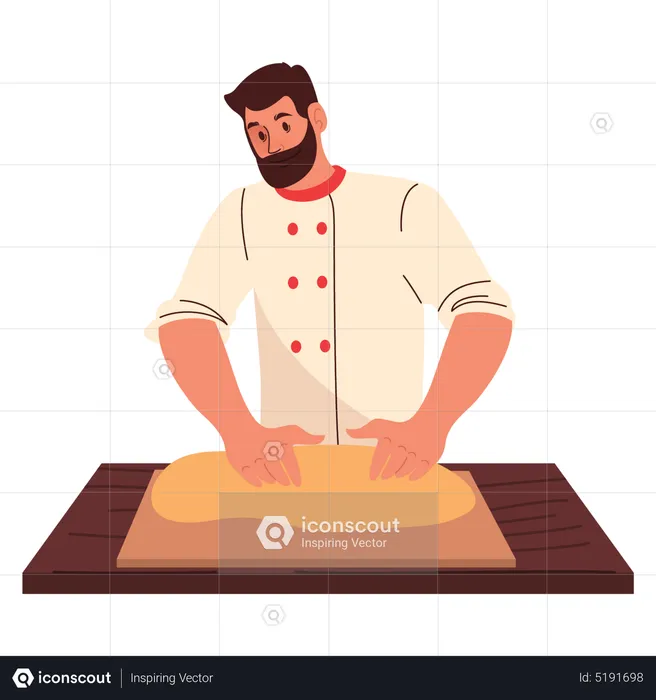 Chef cooking  Illustration