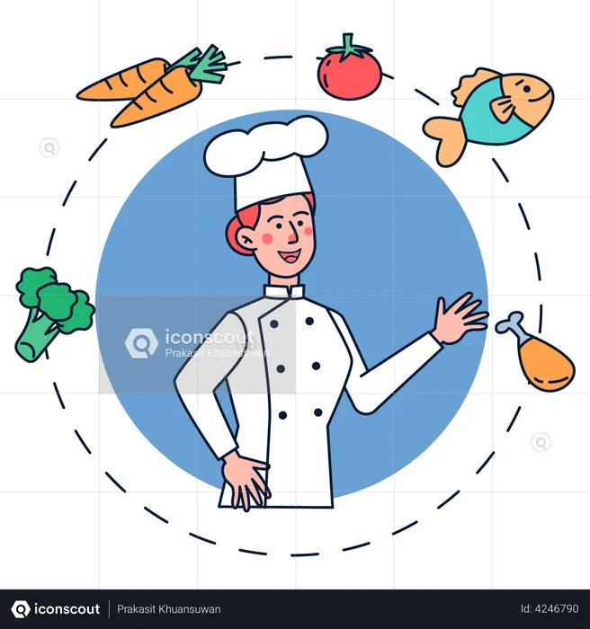 Chef feminina  Ilustração