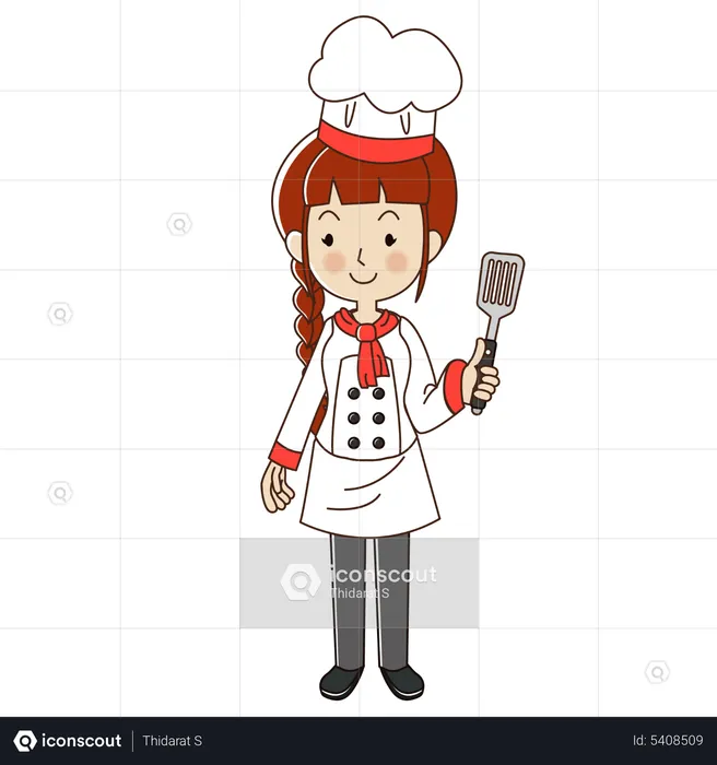 Chef woman  Illustration
