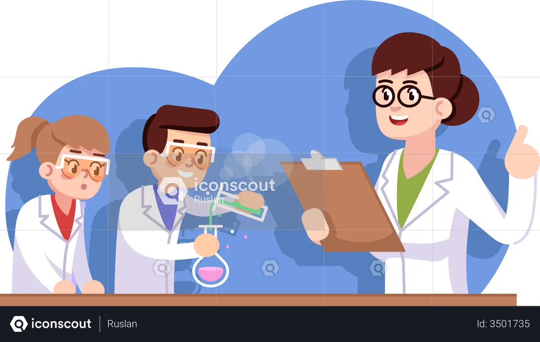 Chemical club for children  Illustration