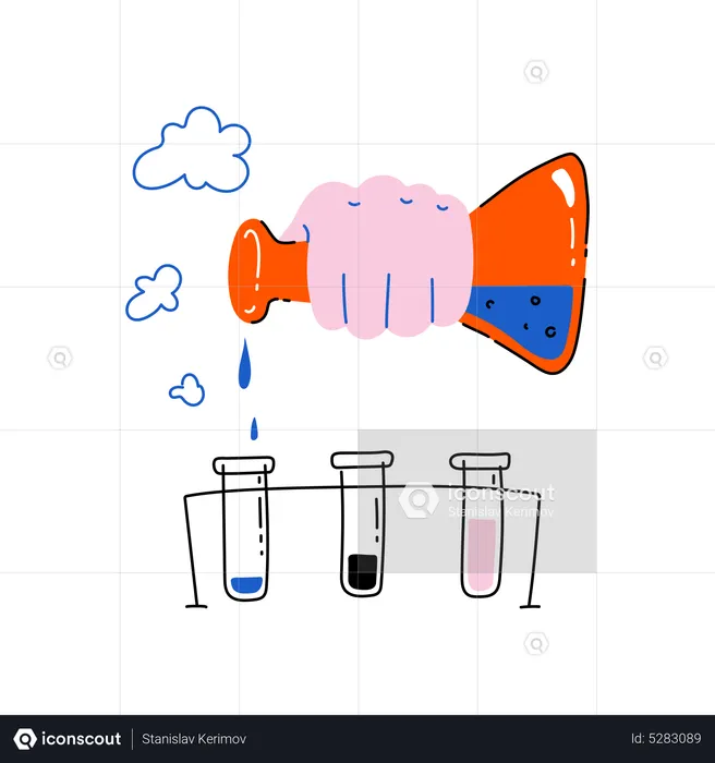 Chemical experiments  Illustration