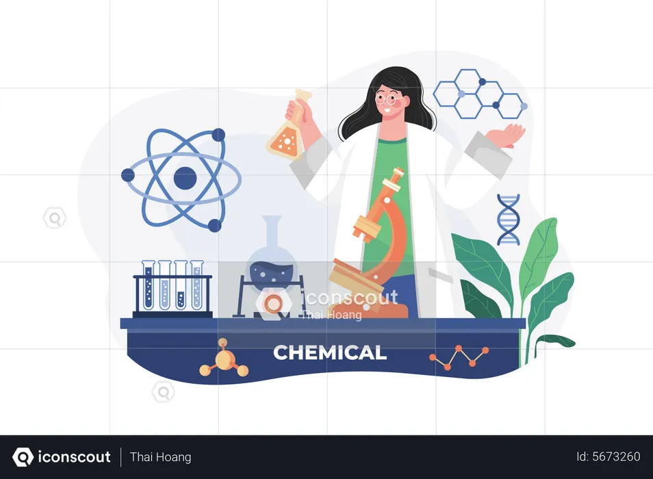 Chemical researcher  Illustration