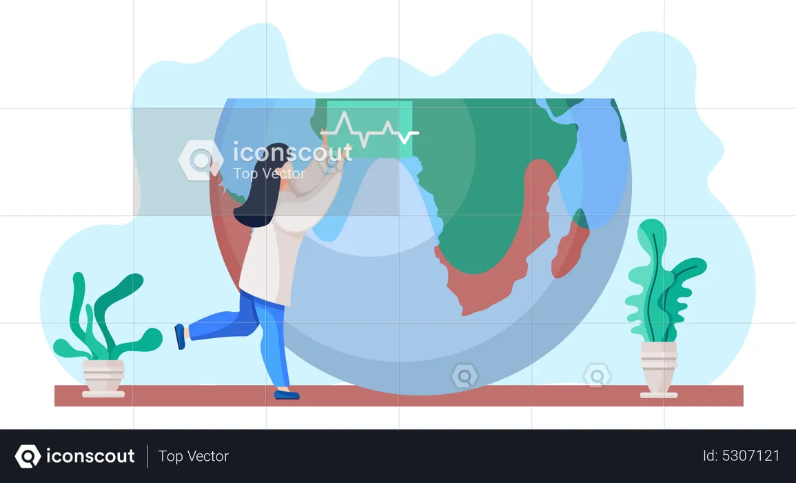 Chemical researcher explore ecology in lab  Illustration