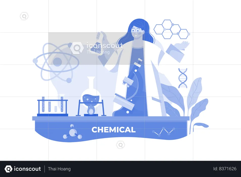 Chemical researcher  Illustration