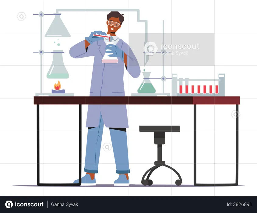 Chemical Scientific Research  Illustration