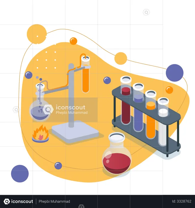 Chemiestudium  Illustration