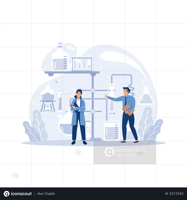 Chemiestudium  Illustration