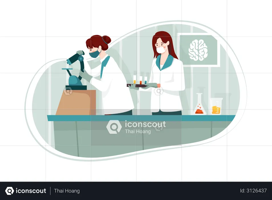 Chemistry laboratory  Illustration