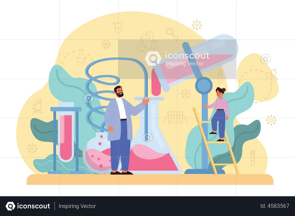 Chemistry Science Research  Illustration