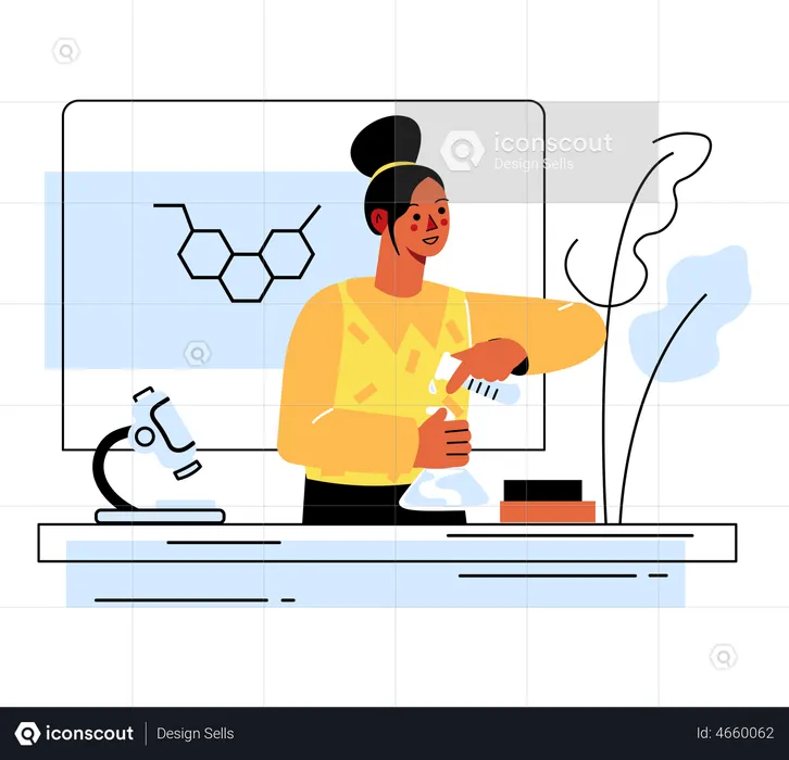Chemistry teacher  Illustration