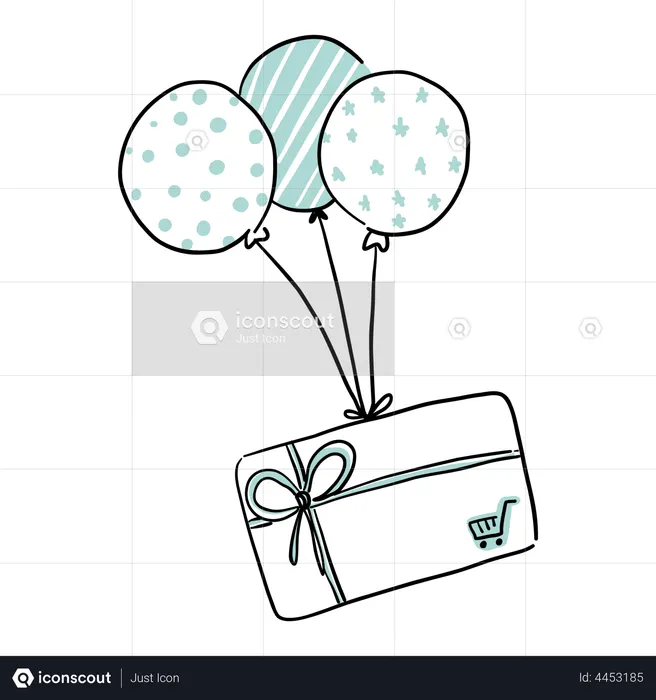 Chèque cadeau shopping  Illustration