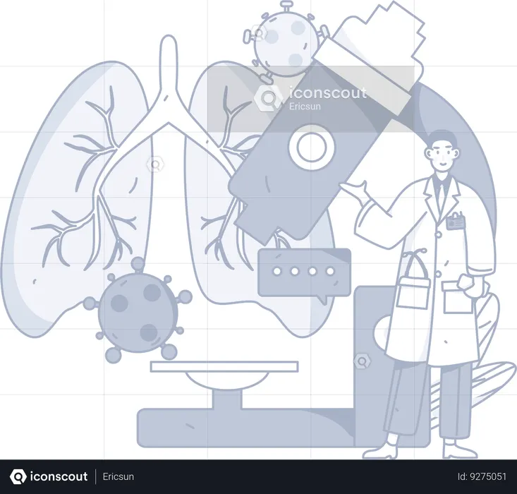 Chequeo de pulmones  Ilustración