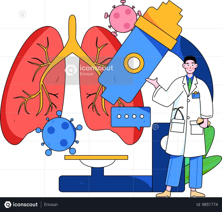 Chequeo de pulmones  Ilustración