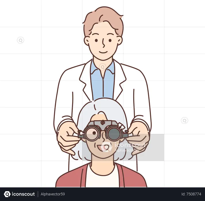 Chequeo de la vista  Ilustración