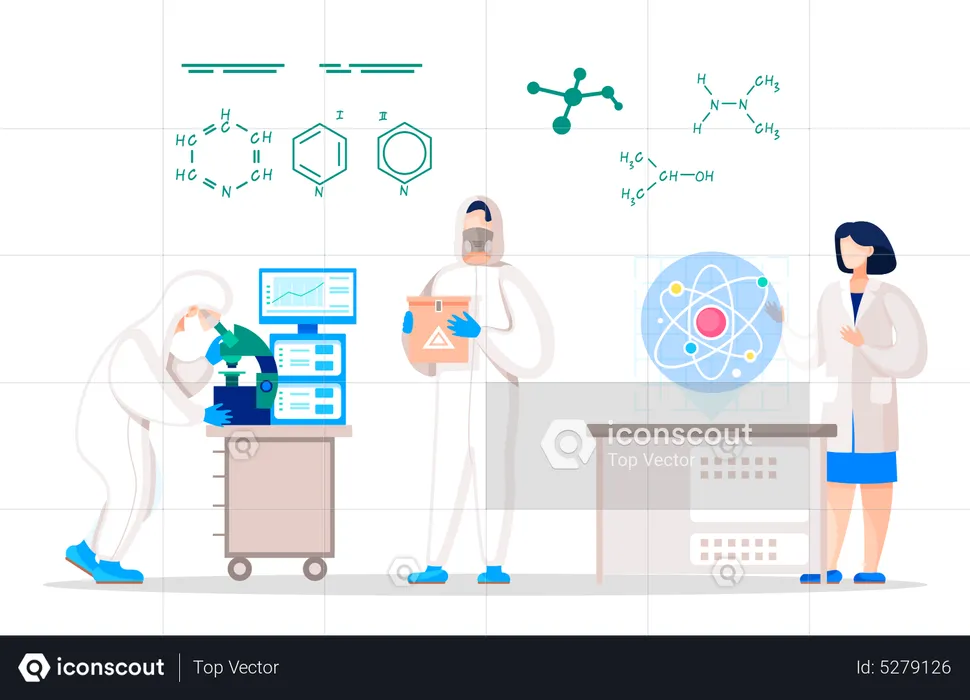 Chercheurs en laboratoire  Illustration