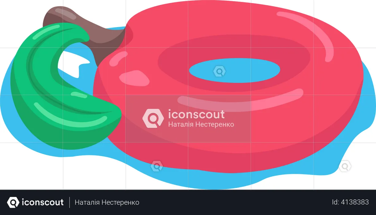 Cherry shaped air mattress  Illustration