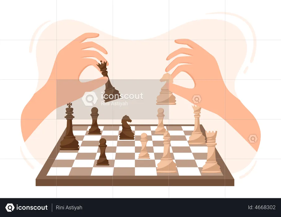 Chess Board Game  Illustration