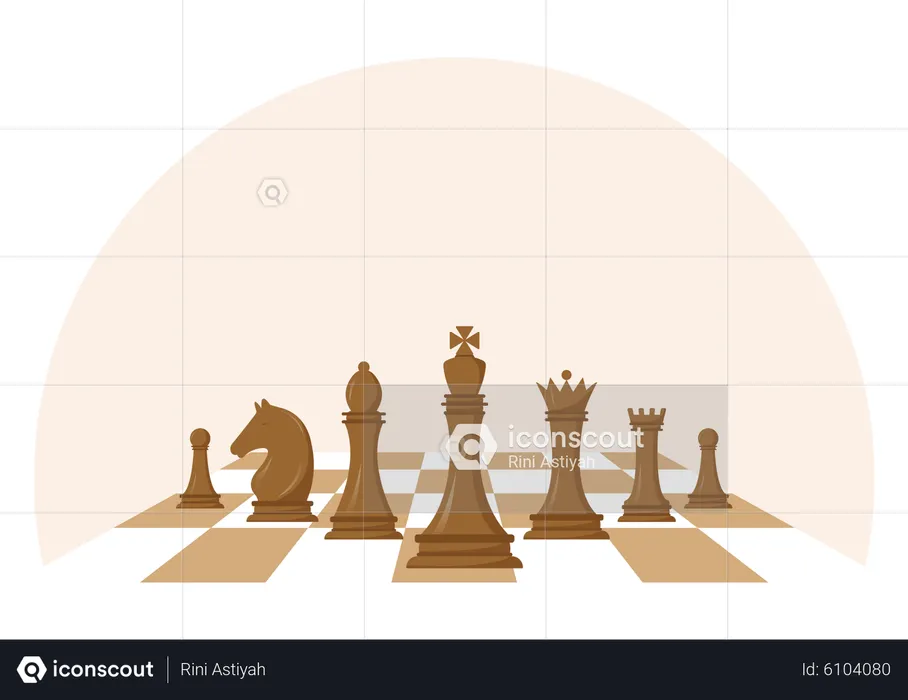 Chess Board Game  Illustration