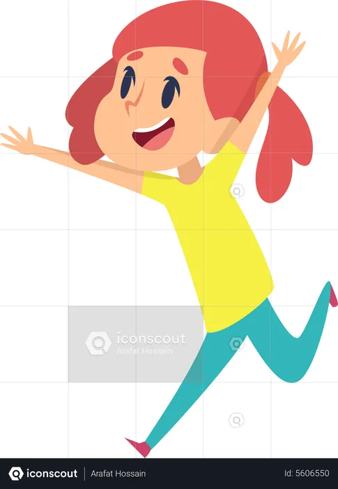 Niña corriendo  Ilustración