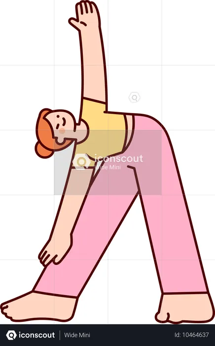 Chica haciendo yoga  Ilustración