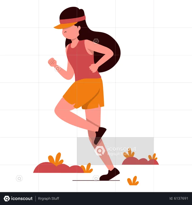 Chica corriendo  Ilustración