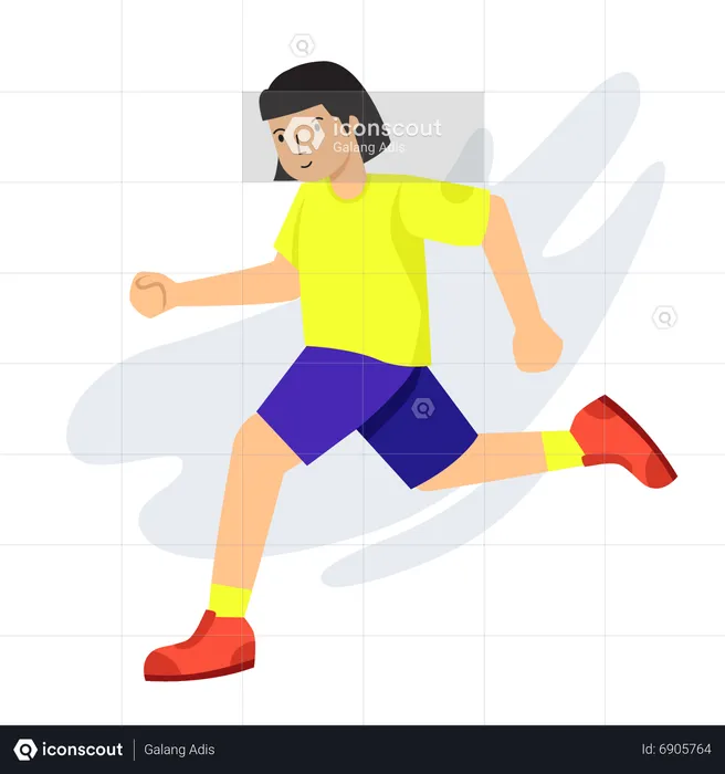 Chica corriendo  Ilustración