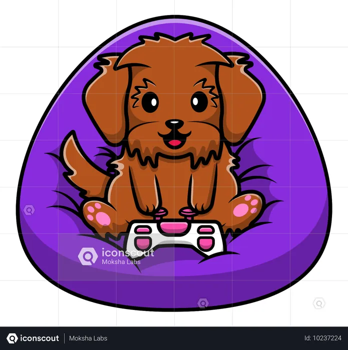 Jeu de chien Maltipoo  Illustration