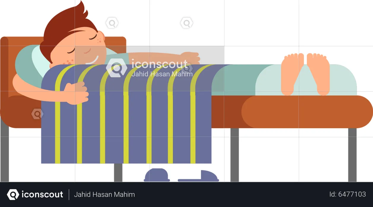 Child boy sleeping  Illustration