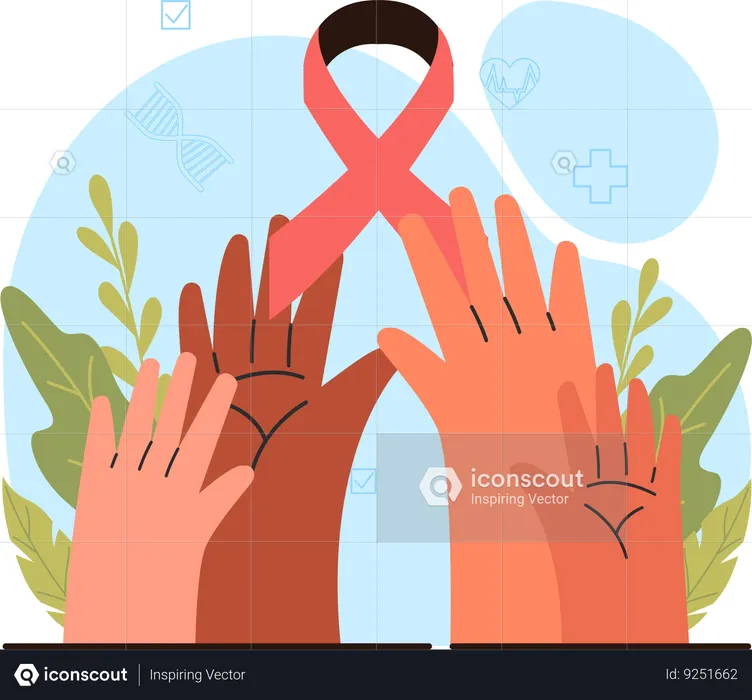 Child cancer ribbon  Illustration