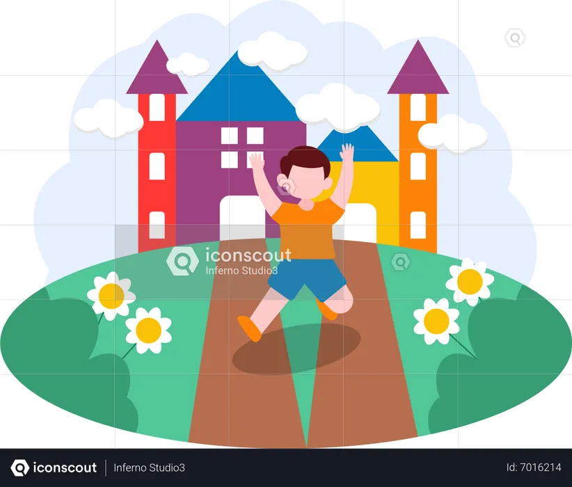 Child celebrate Children's Day  Illustration